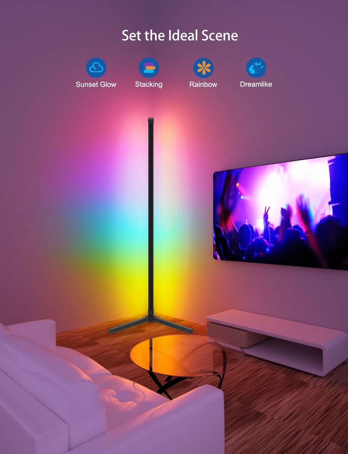 Smart RGB Dream Color Floor Lamp with Music Sync